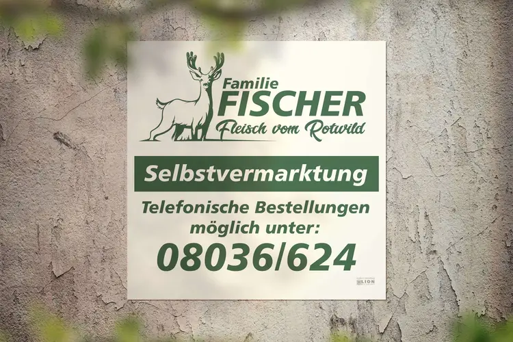 Fischer Rotwild Schild